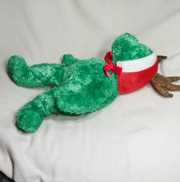 TY Beanie Buddy: 2002 Holiday Teddy the Beanie Baby - Picture 5 of 13